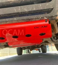 OCAM Aluminium Bash Plates For Mitsubishi Challenger PB PC 2009-15, Aluminium 6mm RED