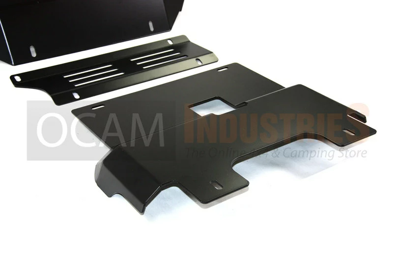 OCAM 3PC Aluminium Bash Plates For Toyota Hilux N70 2011-15 6mm, Black - Image 5