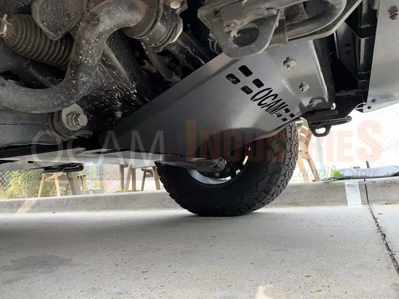 OCAM 3pce Steel Bash Plates For Toyota Landcruiser 200 Series 4mm SILVER - Image 2