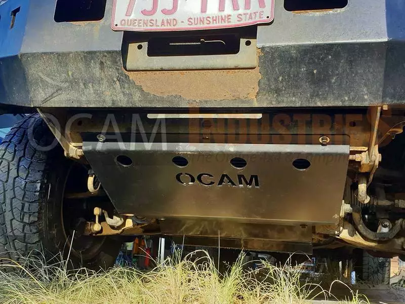 OCAM Steel Bash Plates For Mitsubishi Challenger PB PC 2009-15, Steel 4mm Black