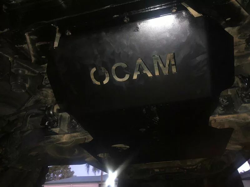 OCAM Steel Bash Plates For Nissan Navara D22 - 4mm Steel Black - Image 2