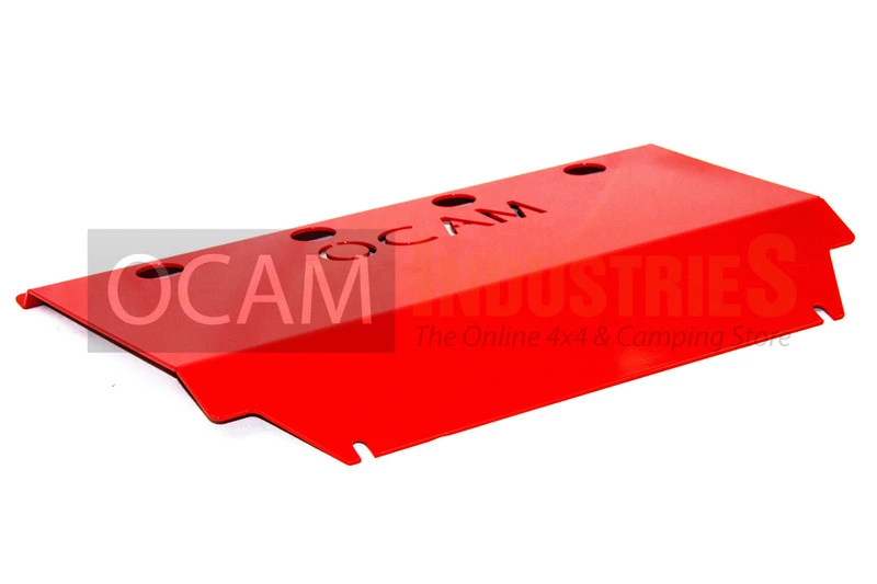 OCAM Steel Bash Plates For Mitsubishi Triton ML MN 2006-04/2015, Steel 4mm Red - Image 3