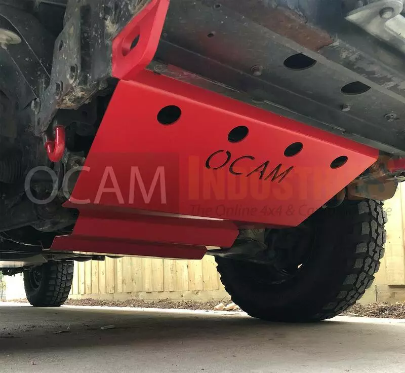 OCAM Steel Bash Plates For Mitsubishi Triton ML MN 2006-04/2015, Steel 4mm Red - Image 6