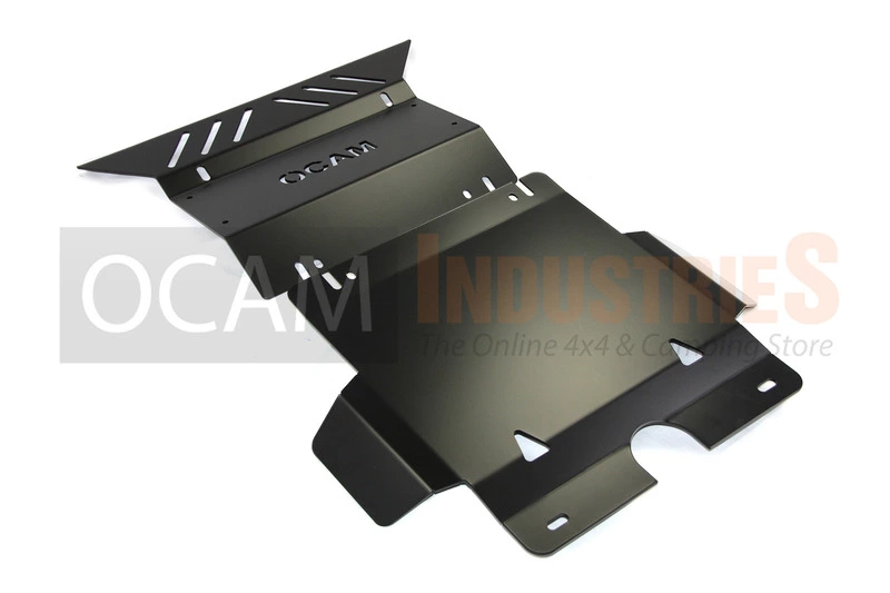 OCAM Steel Bash Plates For Toyota Hilux N70 SR SR5 2005-15 4mm, Black