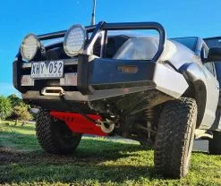 OCAM Steel Bash Plates For Toyota Hilux N70 SR SR5 2005-15 4mm, Red