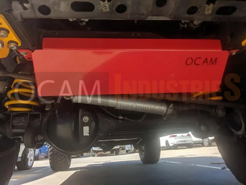 OCAM Steel Bash Plates For Nissan Patrol GQ GU - 4mm Steel In Red